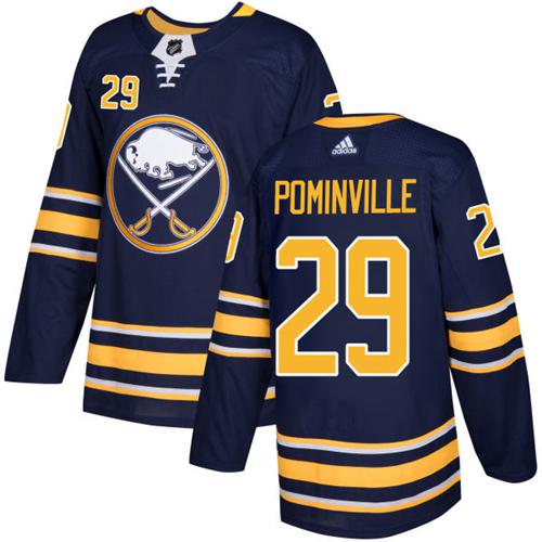 Adidas Sabres #29 Jason Pominville Navy Blue Home Authentic Youth Stitched NHL Jersey - Click Image to Close